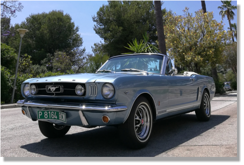 Classic Mustang for rentals in Benalmadena, Spain
