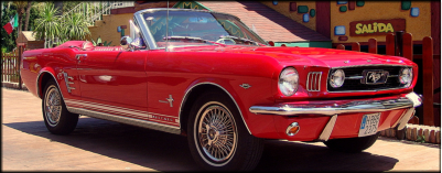 1966 Ford Mustang convertible for music videos, and photo shootings in Marbella