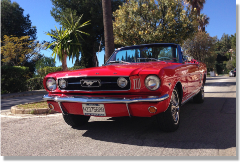 1966 Ford Mustang convertible to hire in Malaga, Marbella, Benalmadena