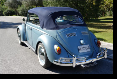 Classic Beetle car for music videos and shootings at South of Spain